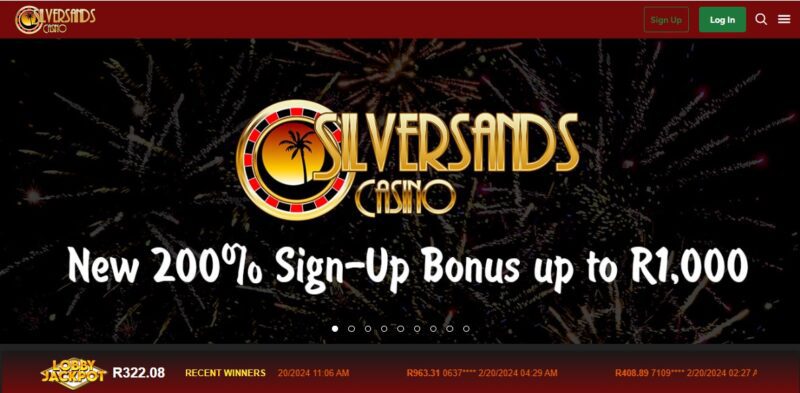 Silversands casino sign up bonus